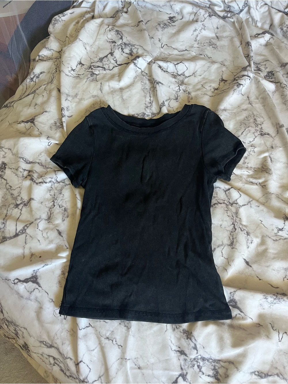 H&M Ribbed Black Tee - Picture 2 of 6
